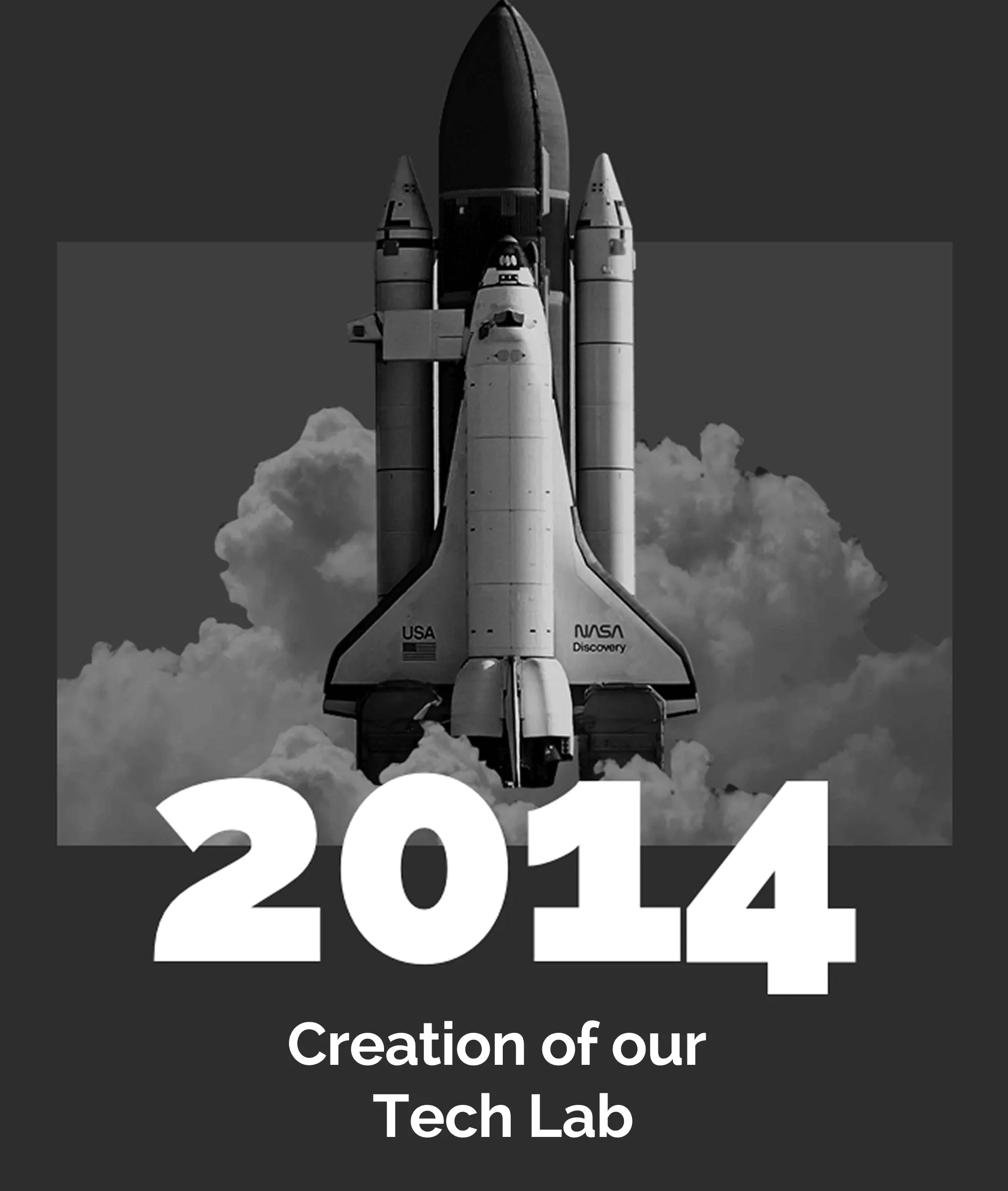 2014 — Creation of our Tech Lab